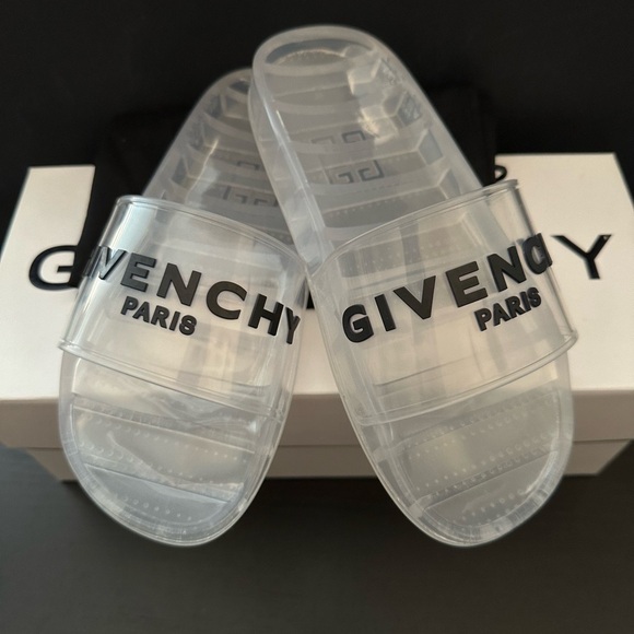 Givenchy Slides Sandals Transparent Clear Rubber - Picture 5 of 12